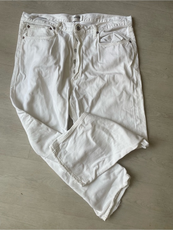 Agolde Denim - Agolde Women's Relaxed White Button-Fly Jeans
